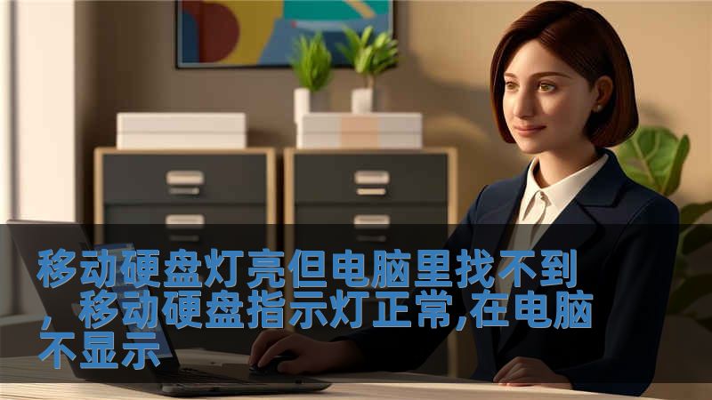 移動(dòng)硬盤燈亮但電腦里找不到，移動(dòng)硬盤指示燈正常,在電腦不顯示