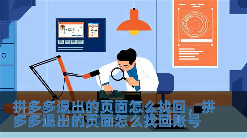 拼多多退出的頁面怎么找回，拼多多退出的頁面怎么找回賬號