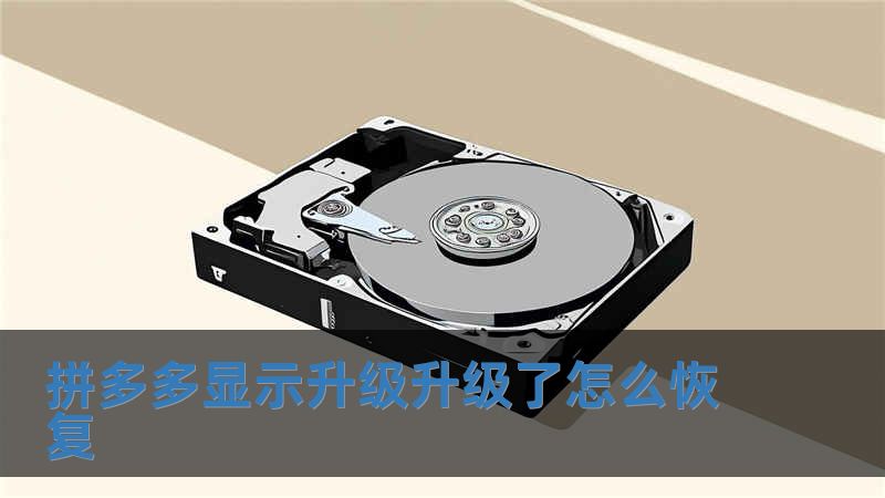 拼多多顯示升級升級了怎么恢復