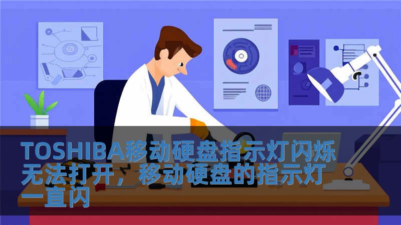 TOSHIBA移動(dòng)硬盤指示燈閃爍無法打開，移動(dòng)硬盤的指示燈一直閃