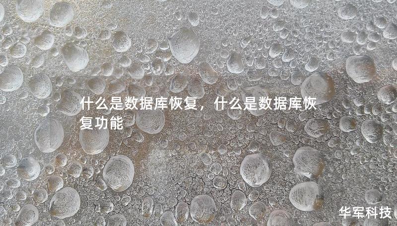 什么是數據庫恢復，什么是數據庫恢復功能