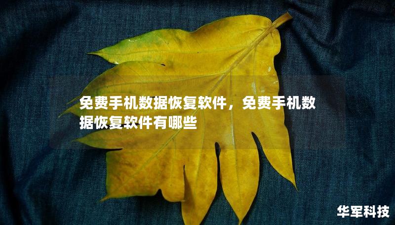 免費(fèi)手機(jī)數(shù)據(jù)恢復(fù)軟件，免費(fèi)手機(jī)數(shù)據(jù)恢復(fù)軟件有哪些