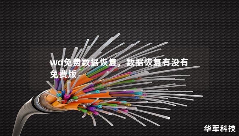 wd免費數據恢復，數據恢復有沒有免費版