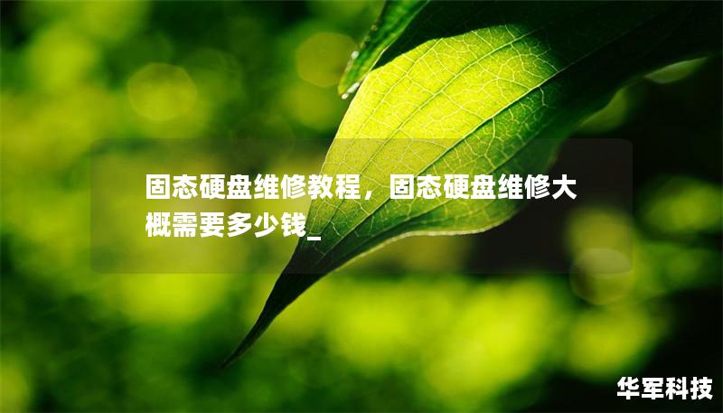 固態(tài)硬盤(pán)維修教程，固態(tài)硬盤(pán)維修大概需要多少錢(qián)_
