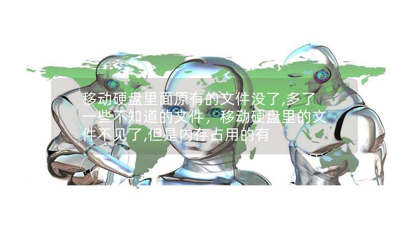 移動硬盤里面原有的文件沒了,多了一些不知道的文件，移動硬盤里的文件不見了,但是內存占用的有