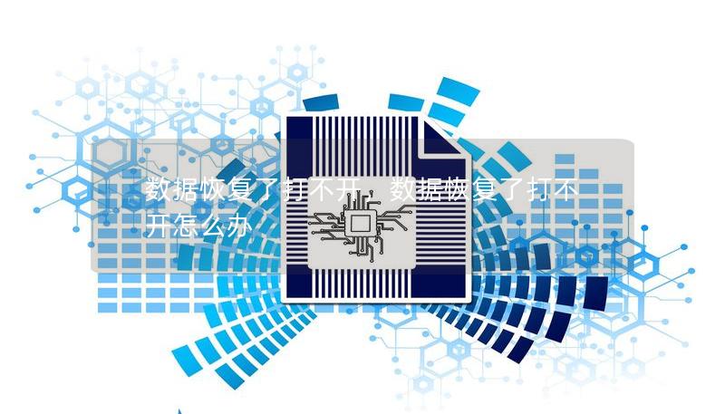 數據恢復了打不開，數據恢復了打不開怎么辦