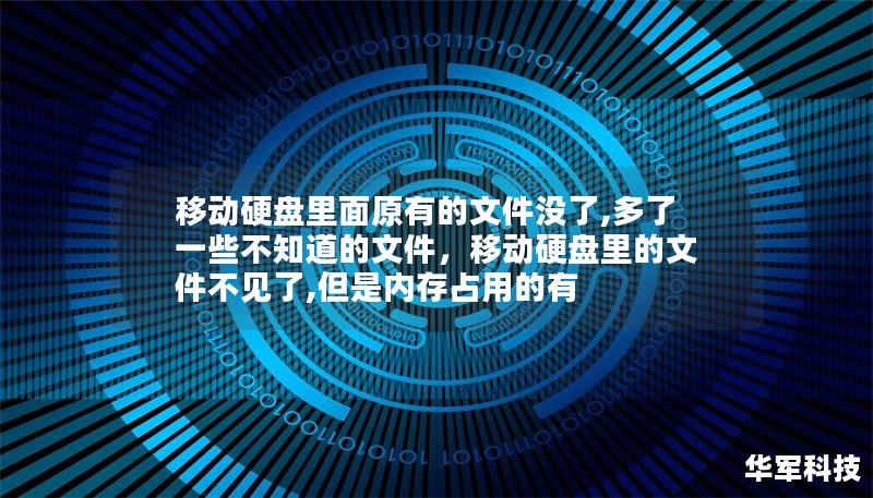 移動(dòng)硬盤里面原有的文件沒了,多了一些不知道的文件，移動(dòng)硬盤里的文件不見了,但是內(nèi)存占用的有