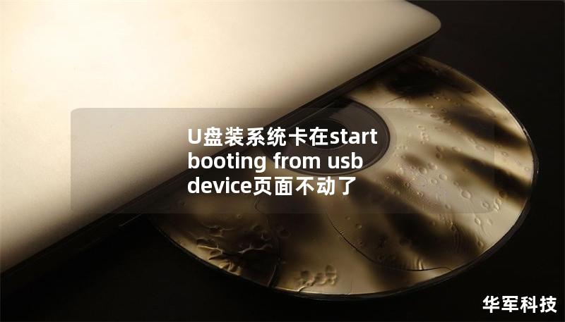 U盤裝系統(tǒng)卡在start booting from usb device頁面不動(dòng)了