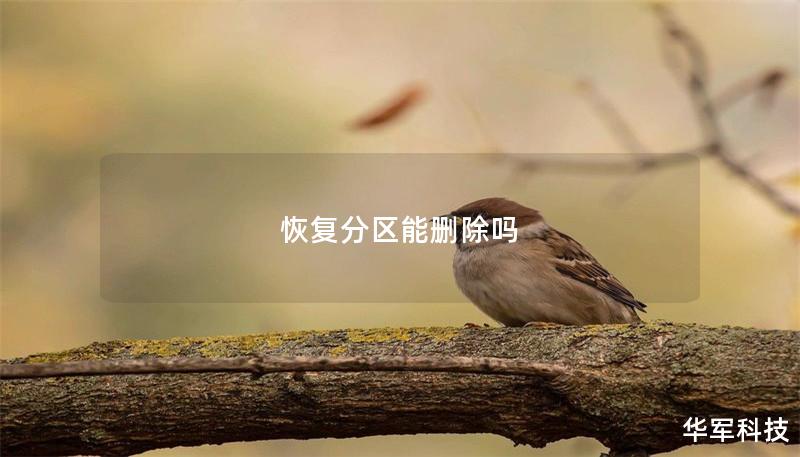 恢復分區能刪除嗎