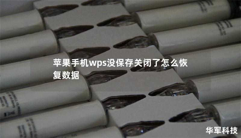 蘋果手機(jī)wps沒保存關(guān)閉了怎么恢復(fù)數(shù)據(jù)