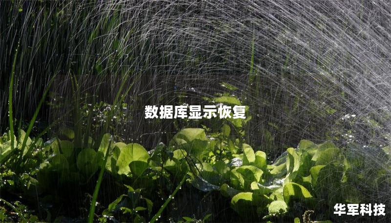 數(shù)據(jù)庫顯示恢復