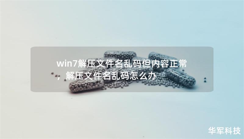 win7解壓文件名亂碼但內(nèi)容正常，解壓文件名亂碼怎么辦